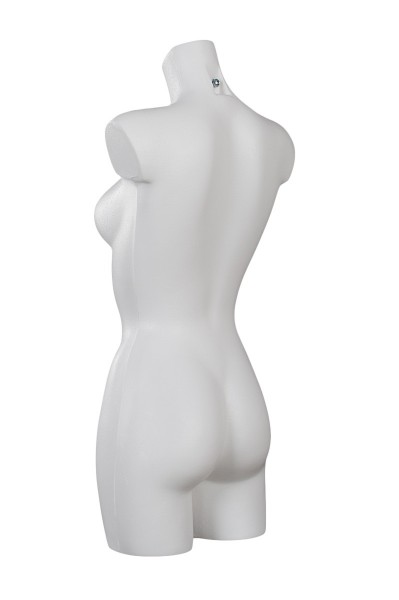 Torso - Dame - 3/4 - Headless - zum Hängen - Weiss (Schwarz / Silber / Hautfarbe)